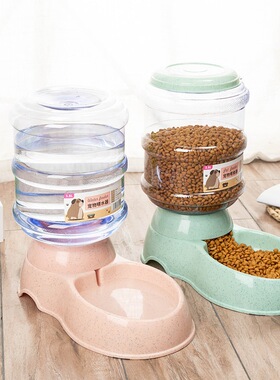 Cat Food Automatic Feeder Wheat Straw Large猫粮自动喂食器1