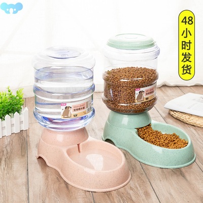 Cat Food Automatic Feeder Wheat Straw Large猫粮自动喂食器1