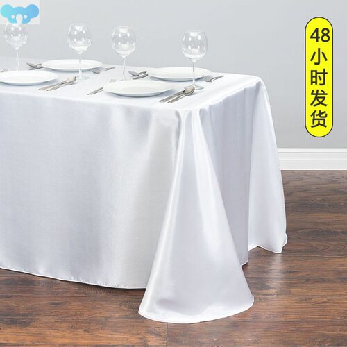 Satin fabric Tablecloth Hotel banquet wedding party Decor跨