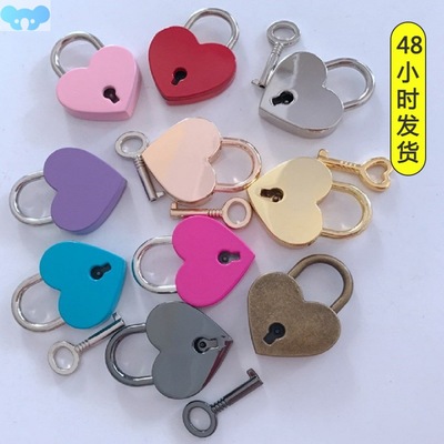 Heart Shape Padlocks Vintage Old Antique Style Mini Padlocks