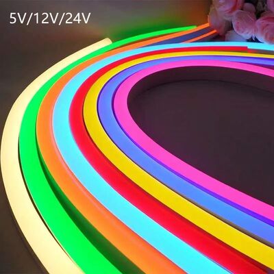 5V 12V 24V Led Neon Strip Light 6mm Narrow Rope Flex Tape Si
