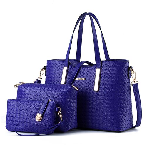 3 in 1 a set of 3  bags women hand bag handbags编织包