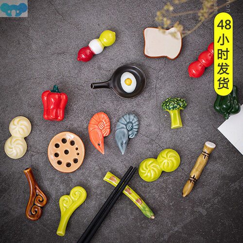 Ceramic Vegetable Bread Chopstick Holder Chopstick Holding跨