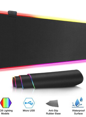 RGB Mouse Pad Gaming Mousepad Gamer Large Desk Backlit跨境专