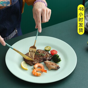 straw Plates wheat dishes plastic盘子家用菜盘1 household