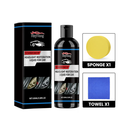 Car headlight repair fluid yellow light scratches