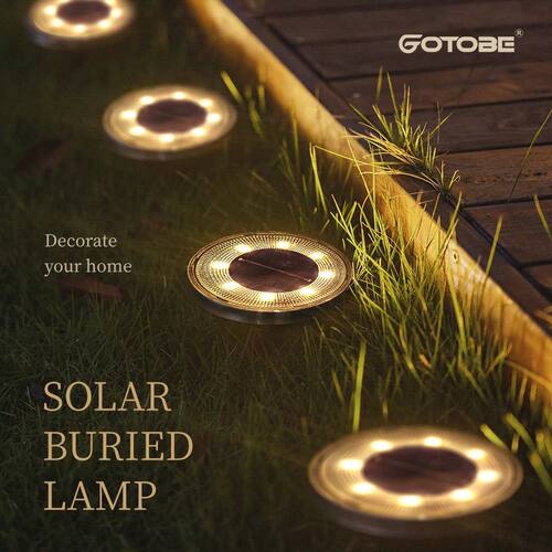 IP68 Waterproof LED Outdoor Solar Power Ground Light Lightin