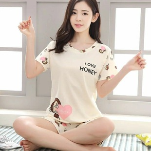 Sleepwear Pajamas Women Loose Night Dress for T shirt shorts