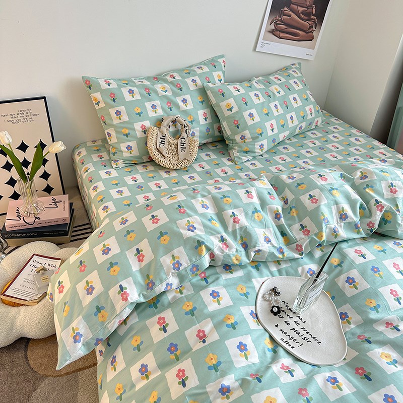 纯棉小碎花床单单件 全棉单双人被套1.5m1.8m学生宿舍床上用品