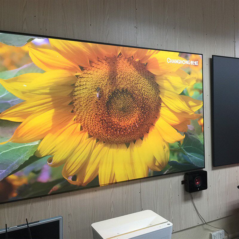 XY投影幕抗光硬幕超短焦黑栅抗光硬幕布投影幕黑色硬屏激光电视