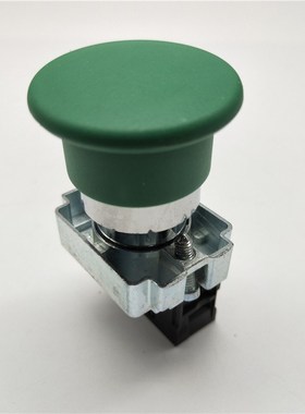 22MM孔径XB2-BC31蘑菇头自动复位按钮开关ZB2-BE101C常开绿色