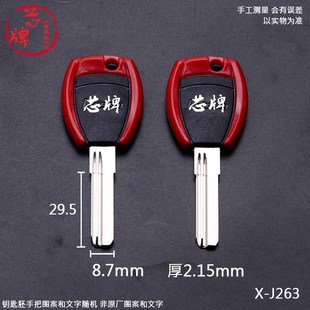 短百利AB打孔鑰匙坯超B防盜門 芯牌 膠雙色雷森后定位鑰匙胚 J263