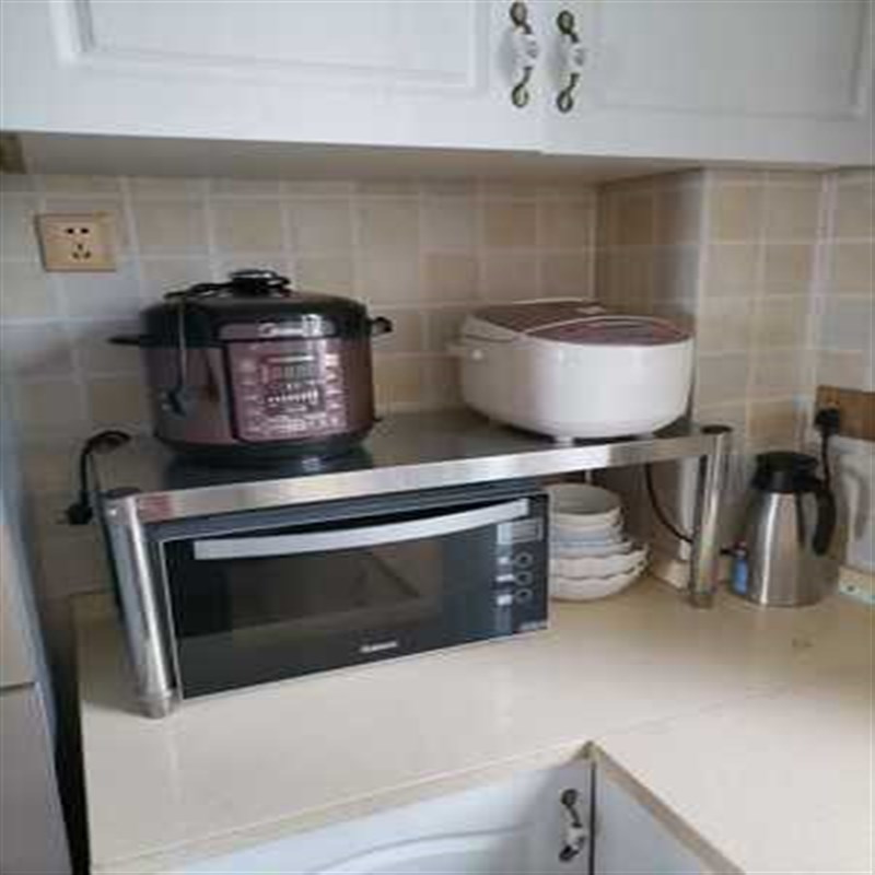 厨房不锈钢置物架落地支架托架微波炉架锅架碗架盆架单层架可定做