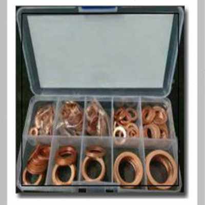 密封圈铜铜盒修理铜垫圈盒装平垫铜垫片紫 紫 紫 紫垫