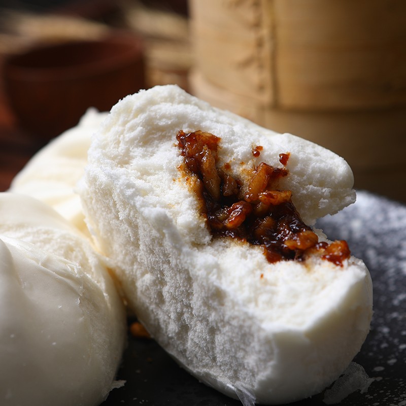 广式叉烧大包早茶点心大个包子茶楼速冻方便食品早餐包点720g商用