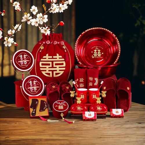 女方陪嫁套装聚宝盆袋