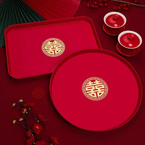 结婚敬茶托盘敬茶杯套装喜碗喜筷