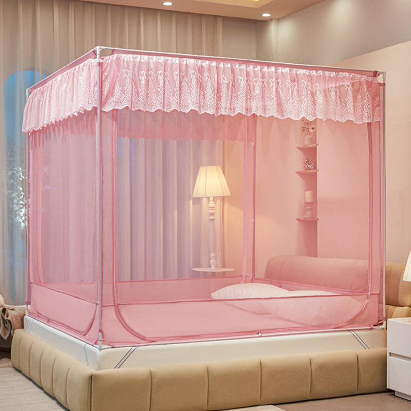 蚊帐家用带卡扣支架加厚全底防摔