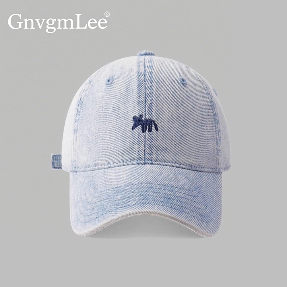 GnvgmLee水洗牛仔鸭舌帽女士2026春新款显脸小棒球帽男浅蓝色帽子,服饰配件/皮带/帽子/围巾,帽子,淘宝优惠券,粉丝福利购,淘宝优惠卷