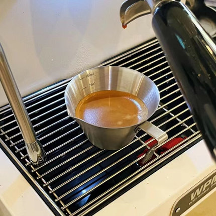 金属量杯意式浓缩咖啡盎司杯espresso不锈钢萃取杯带刻度杯100ml