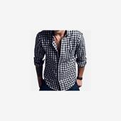 Sleeve plaid Casual Shirts flannel 衬衫 男士 Men shirt Long