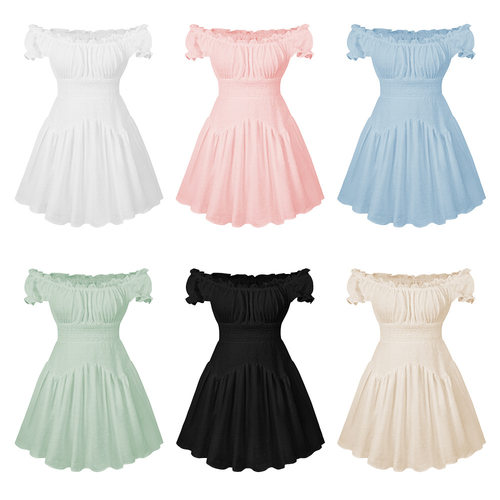 2024 New Plain Fashion Women's Slim-fit French Dress Elegant