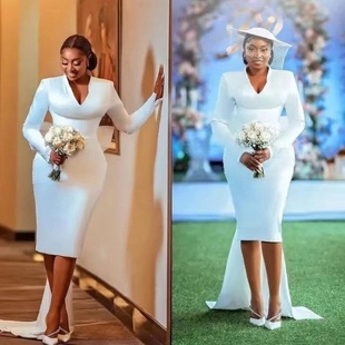 Floor Sleeves Length Wedding Backless Pearls Dresses Long