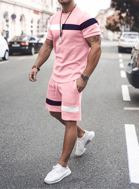 Neck Two Piece Oversized Men's Clothes Fashion Street Trend