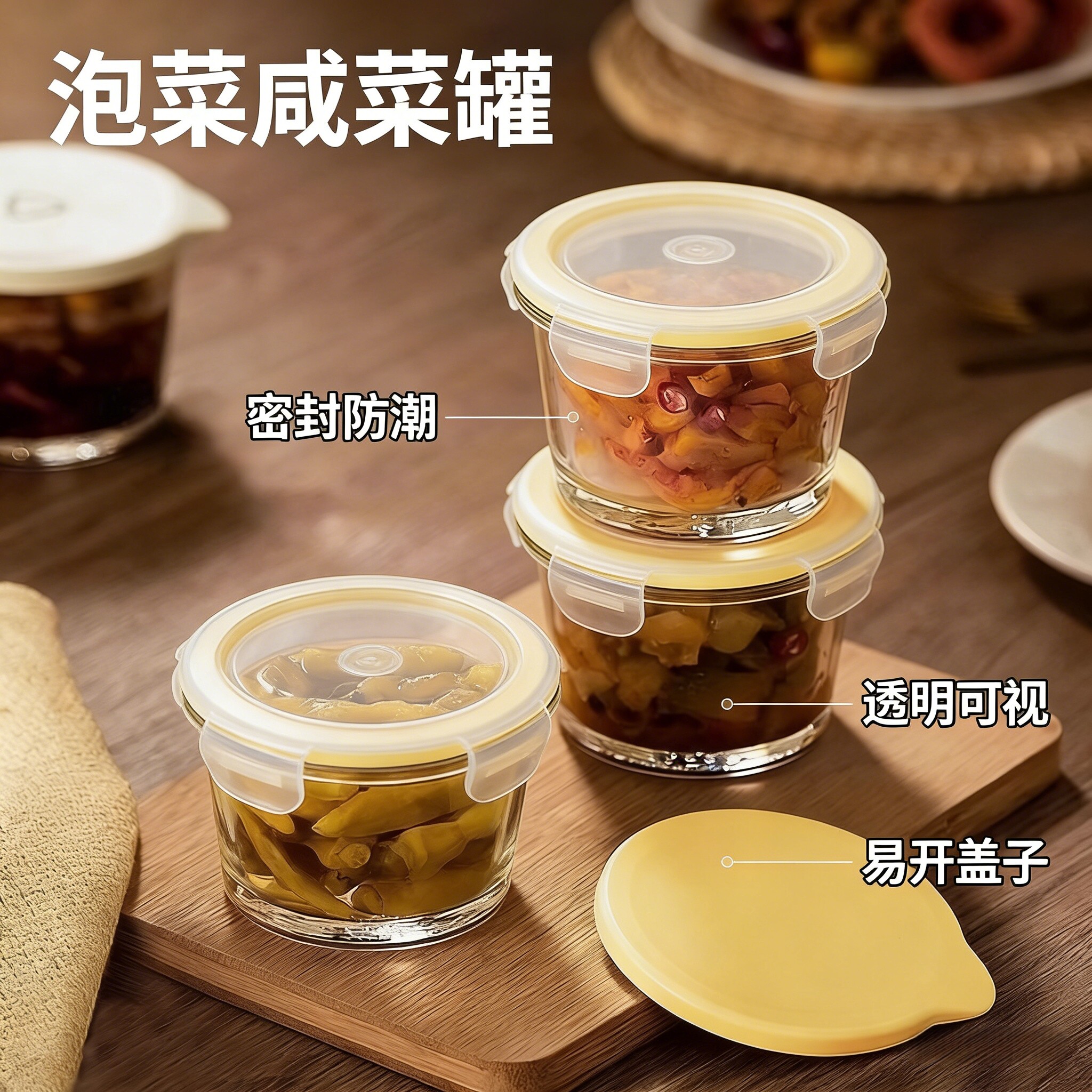 食品级玻璃密封腌制罐可微波