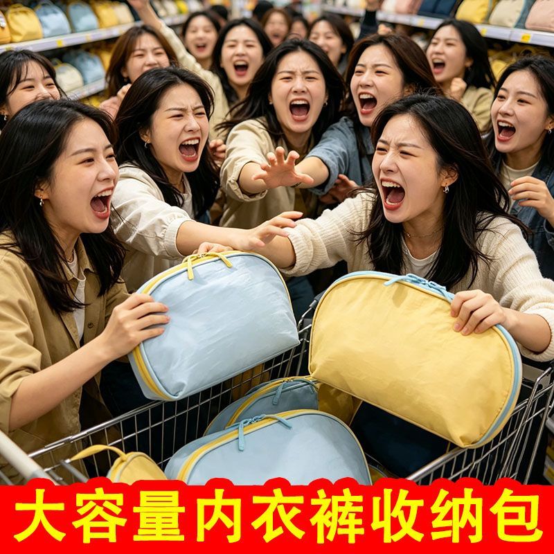 旅行便携三合一内衣收纳袋