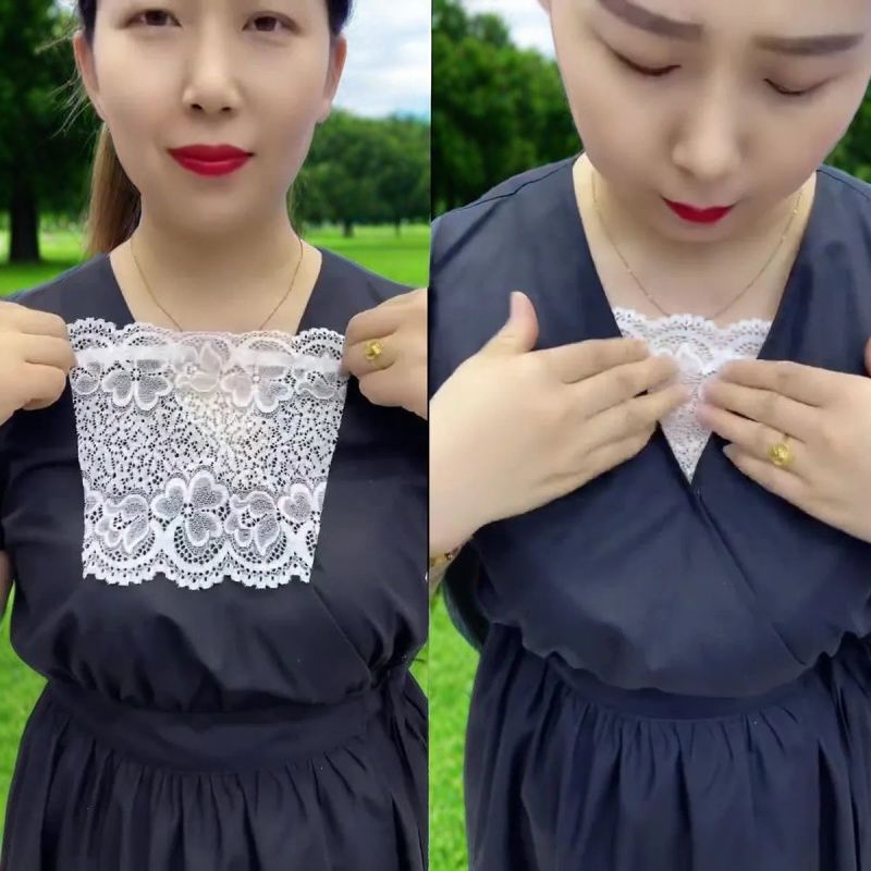 夏季防走光蕾丝无肩带抹胸