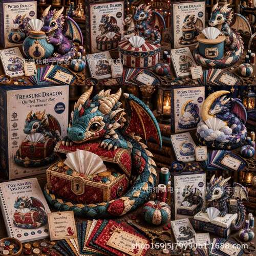 Dragon Keepers Collection衍缝款龙之守护纸巾盒DIY套装