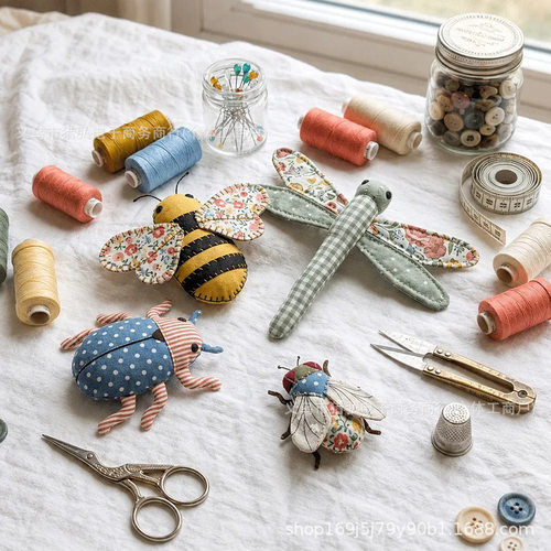 新品Insect Patchwork Sewing Kit 昆虫DIY拼布缝纫手工套装