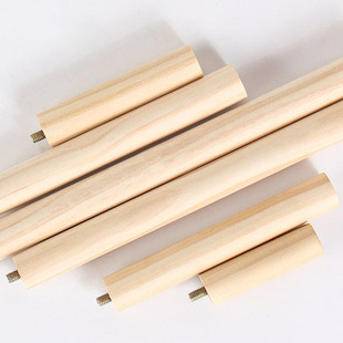 圆棒木小木棍架子圆木棒原木实木材料多种长度衣柜层架配件圆棒