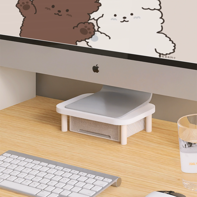 小尺寸电脑增高架显示器垫高底座小型支架办公室桌面显示屏置物架