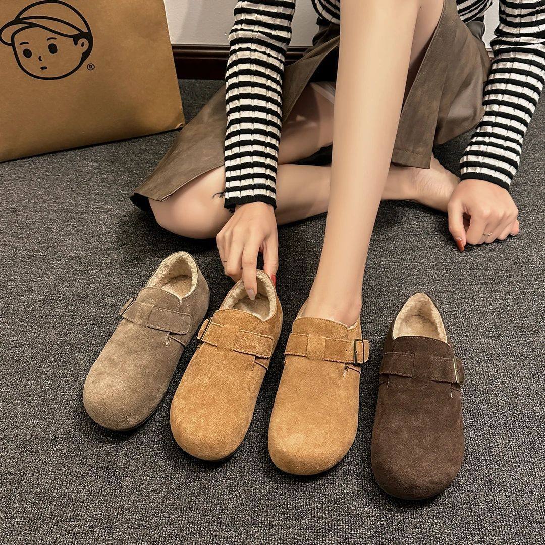 复古全包勃肯鞋冬季加绒2025冬季新款一脚蹬懒人单鞋软底博肯鞋女,女鞋,勃肯鞋/软木鞋,淘宝优惠券,粉丝福利购,淘宝优惠卷