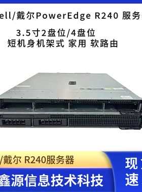 DELL R240 1U机架式服务器 入门初级存储 ERP 软路由 家用NAS主机