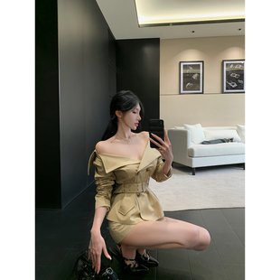 牛了牛了  短款风衣外套女2025秋季卡其色短款女装辣妹法式上衣