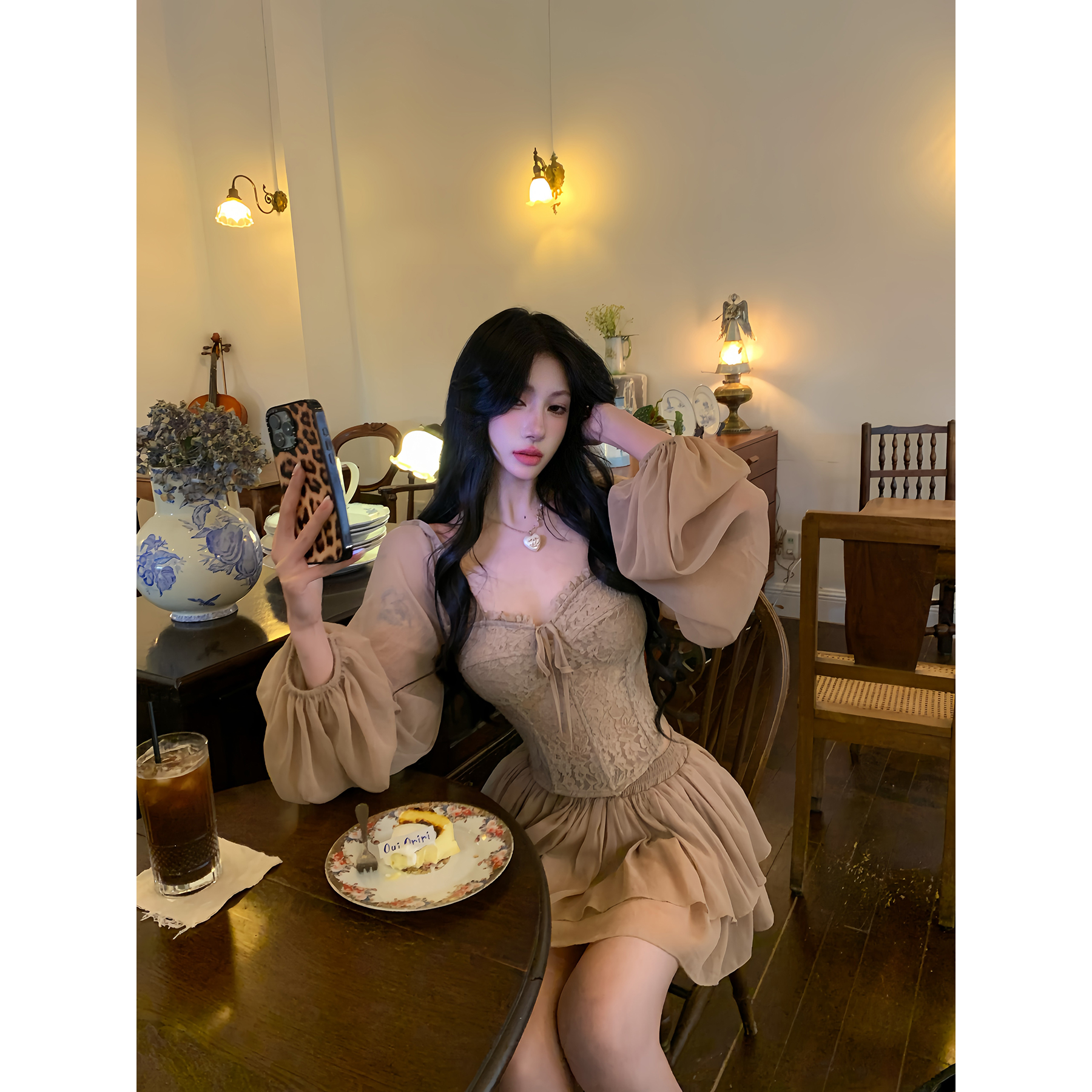 牛了牛了 辣妹穿搭套装女2025早秋鱼骨胸衣抹胸上衣半身裙两件套
