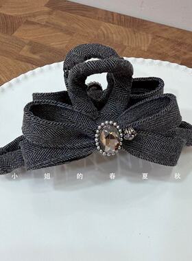 韩系发饰头饰气质优雅饰品高级感2026秋冬新款发抓夹灰色鲨鱼夹