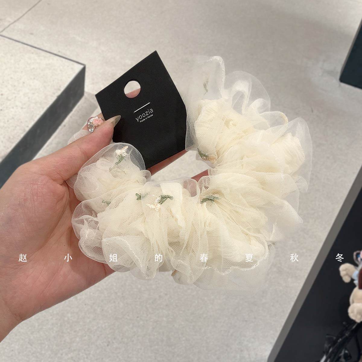 韩国发饰头饰夏季温柔清新可爱甜美发绳头绳ins风网纱大肠发圈,饰品/流行首饰/时尚饰品新,发饰,淘宝优惠券,粉丝福利购,淘宝优惠卷