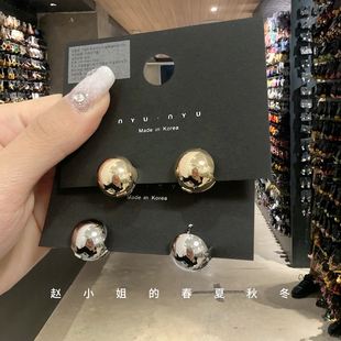 韩国东大门耳饰2023新款饰品冷淡风耳扣耳钉宋慧乔同款圆圈耳环