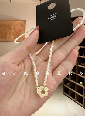 韩国饰品珍珠项链ins甜美锁骨链