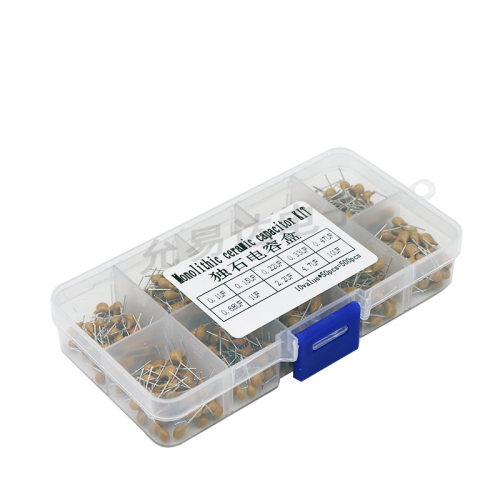 500PCS 独石电容 10种规格0.1-10uF/154224 334 474 105 475插件