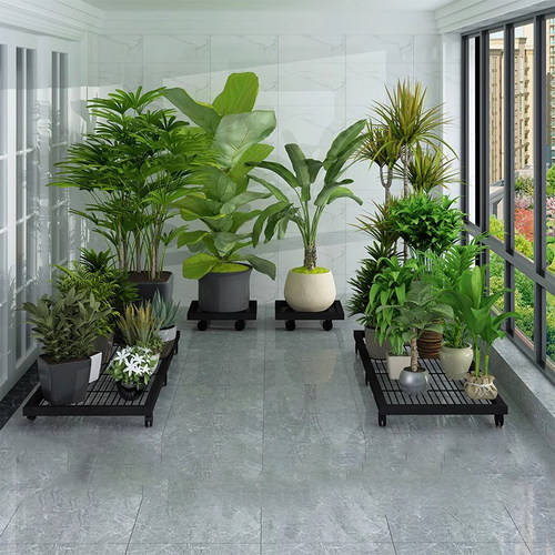 可移动花架迷都公馆铁艺带轮