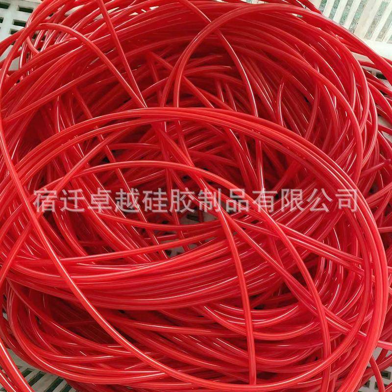 厂家现货引流管空心硅胶套管耐高温红色硅胶管净化器硅胶软管