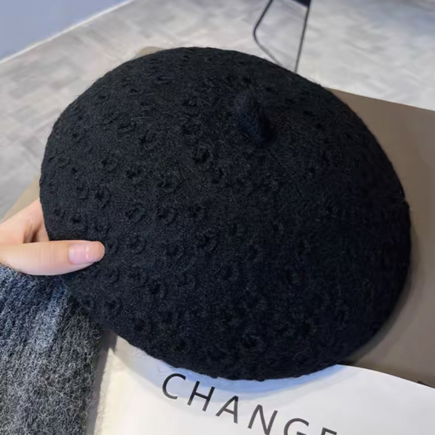 针织破洞2025年秋季保暖大头围