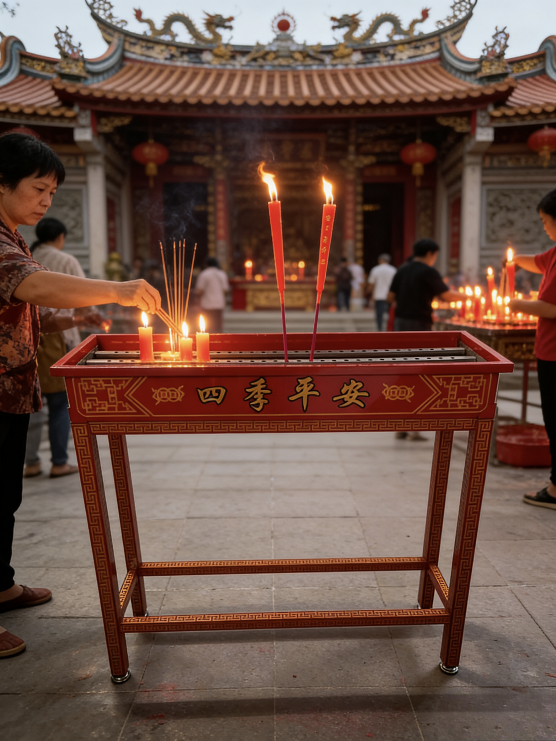 加厚不锈钢大号佛堂落地烛台