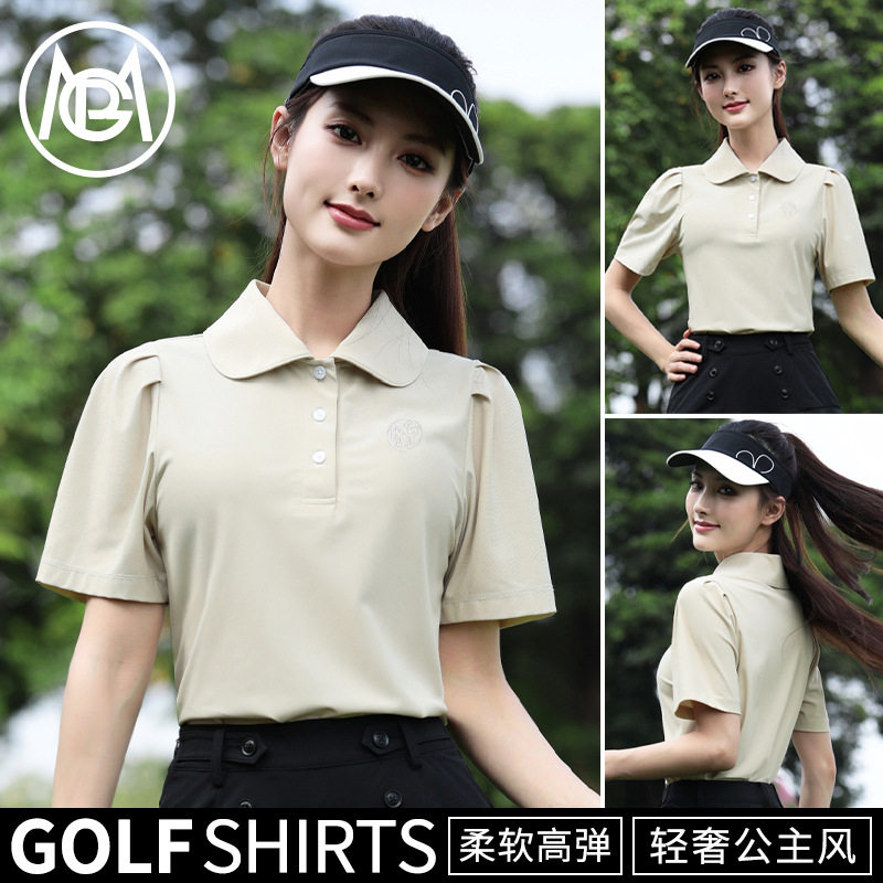 2026高尔夫服装女春夏女装透气女士短袖polo网球上衣T恤女款