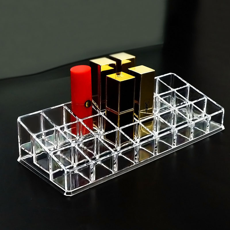 化妆透明24格口红展示架唇膏架透明小样收纳盒化妆品桌面收纳盒,收纳整理,口红收纳包/盒/袋,淘宝优惠券,粉丝福利购,淘宝优惠卷